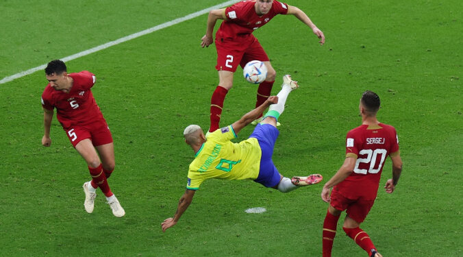 Voo do pombo: Gol de Richarlison contra a Sérvia é eleito o mais bonito da Copa do Mundo 2022 Voo do pombo: Gol de Richarlison contra a Sérvia é eleito o mais bonito da Copa do Mundo 2022