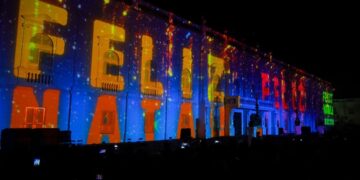 Natal: Governador Carlos Brandão fez abertura do videomapping na fachada do Palácio dos Leões