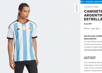 Esgotado: Adidas inicia venda de camisa da Argentina com 3 estrelas e uniforme esgota em poucas horas