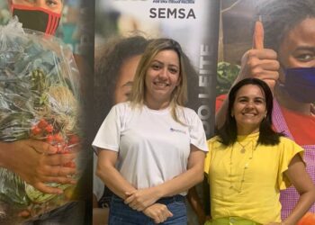 Magnólia: Professora Magnólia Dias esteve na SEMSA