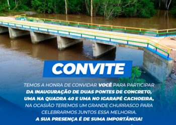 Centro Novo inaugura duas pontes de concreto e celebra com grande churrasco